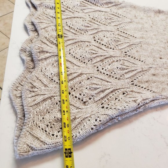 Alpaca Knit Dress size Large  crochet‎ button front Neutral bcbg y2k - Picture 7 of 14